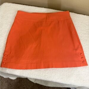 Versona Bright Coral Skorts with Button Detail